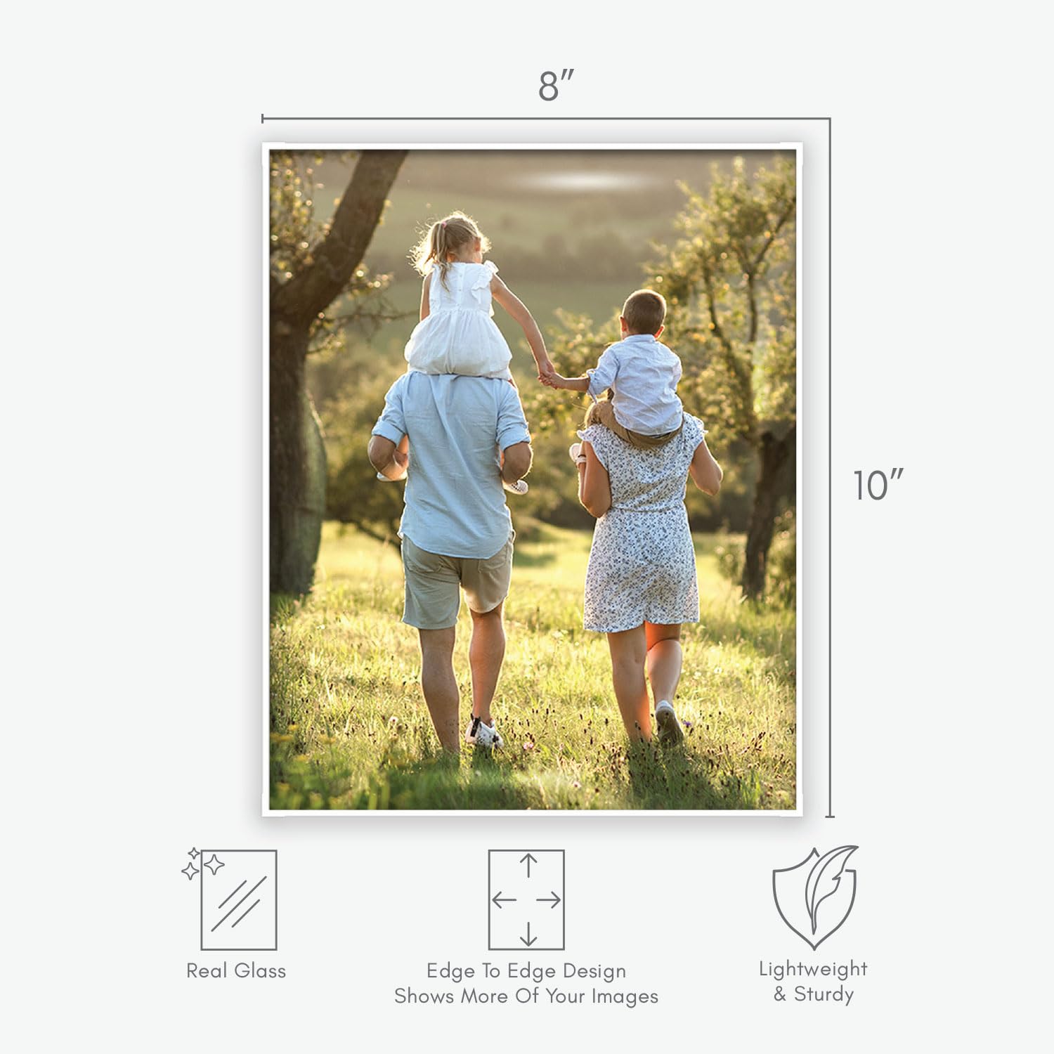 MANTELLO ESSENTIALS landscape frame on wall illustrating secure hanging benefit