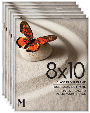 MANTELLO ESSENTIALS front view of 8x10 white frame showing clean presentation benefit