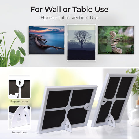MANTELLO ESSENTIALS six frames arranged as gallery for consistent decor appeal