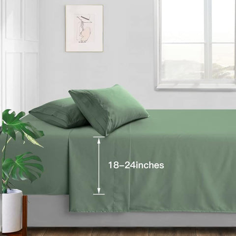 Manyshofu front packaging showing full king sheet set and clear contents