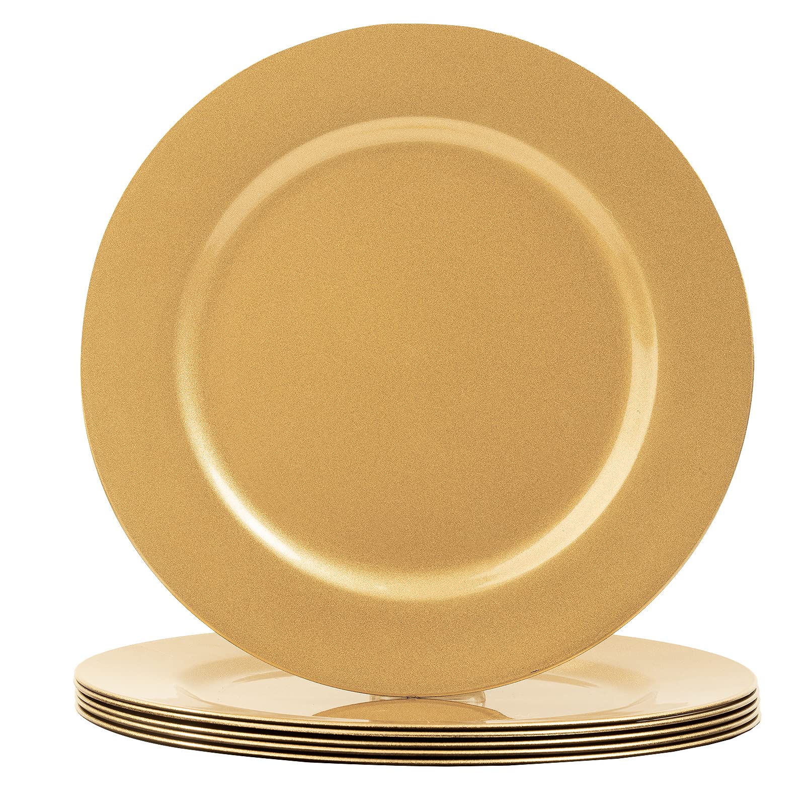 MAONAME gold charger showing front packaging and elegant shine for polished tables