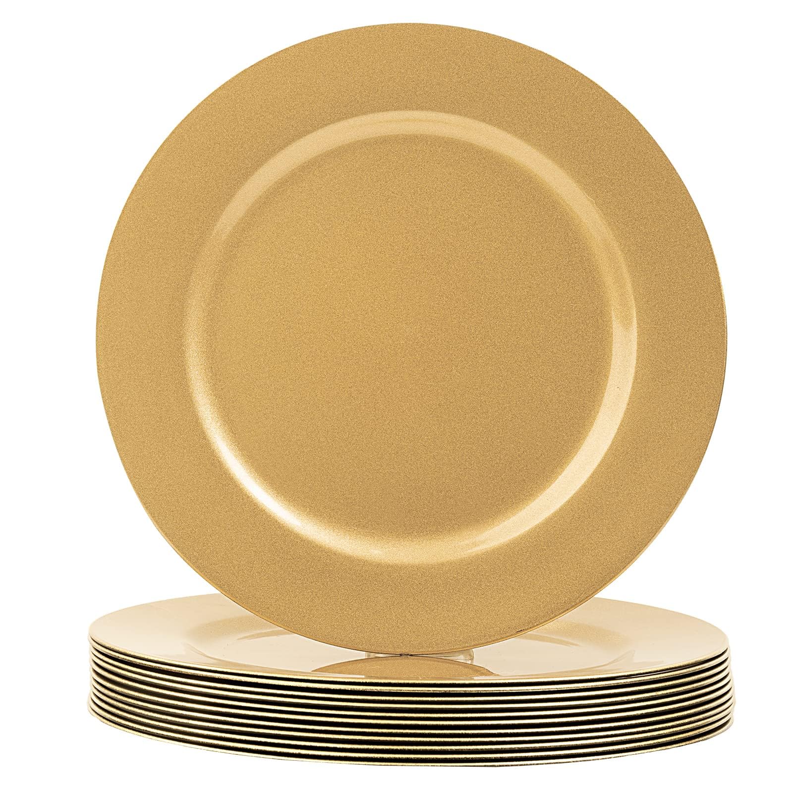 MAONAME gold charger plates front view showing elegant finish and visual upgrade
