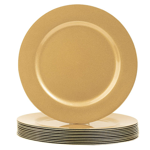 MAONAME gold charger plates front view showing elegant finish and visual upgrade