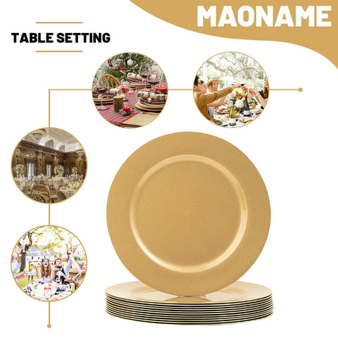 MAONAME stacked charger plates compact storage and easy reuse benefit