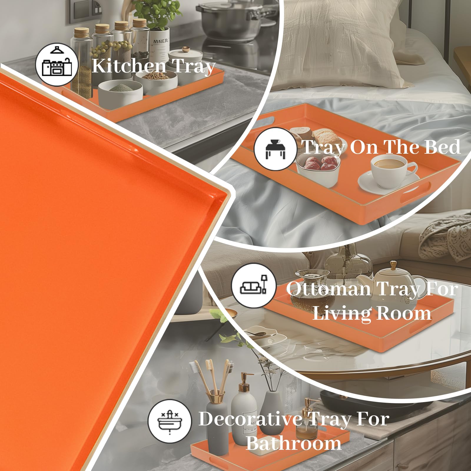 MAONAME tray styled on coffee table with decor to show vibrant accent in living space