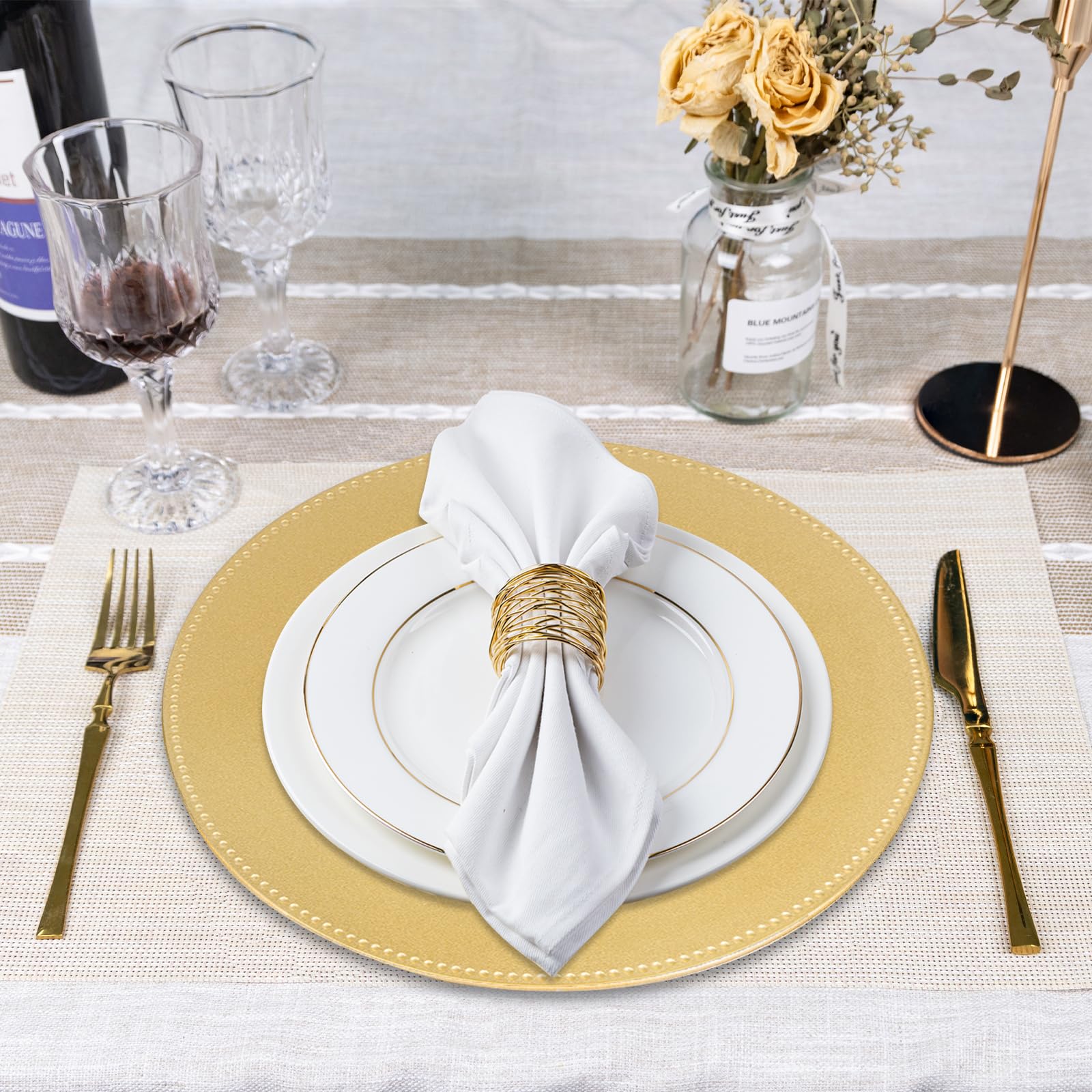 MAONAME table setting at an event adding instant elegance to place settings benefit