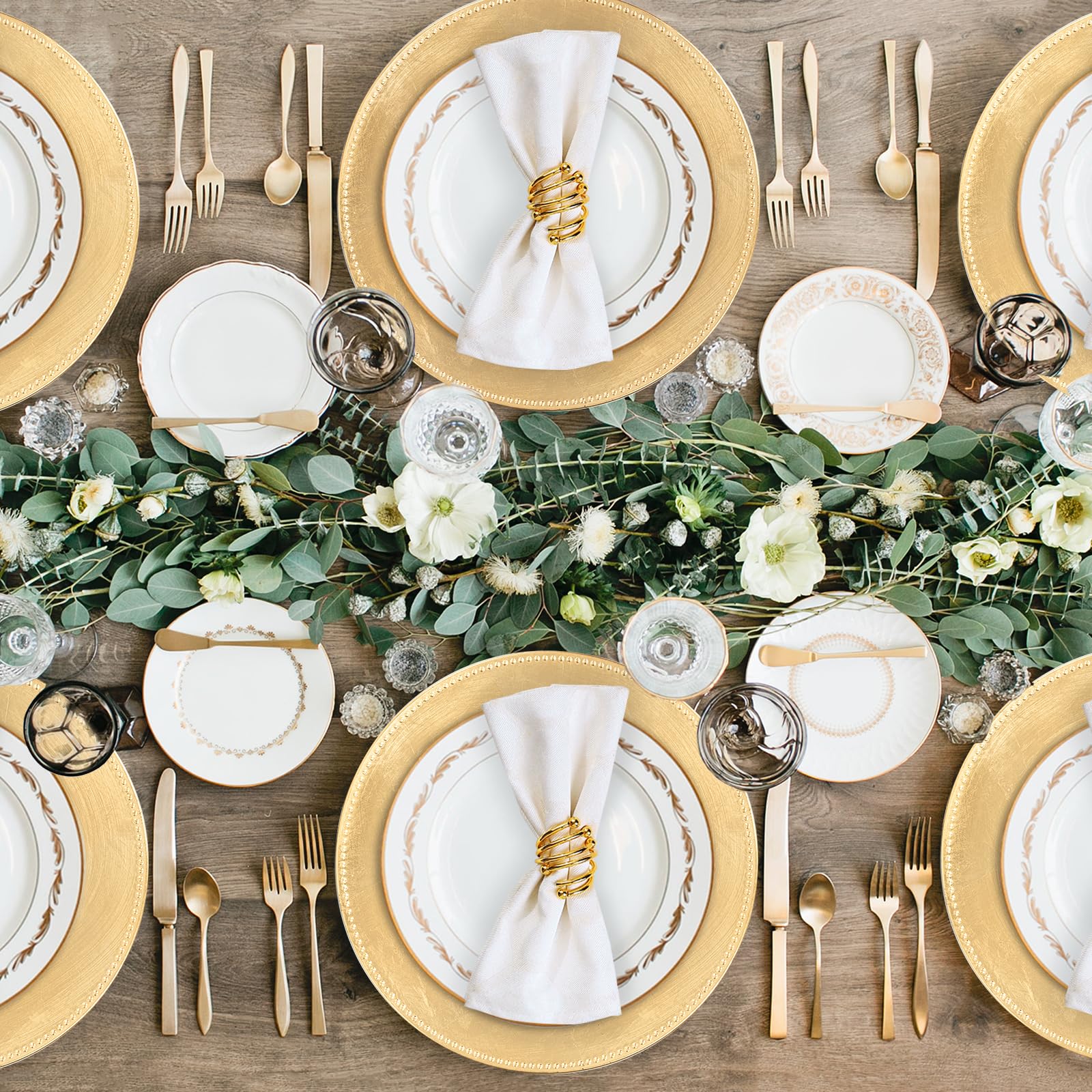 MAONAME foil texture reflecting light to add warmth and luxury to table