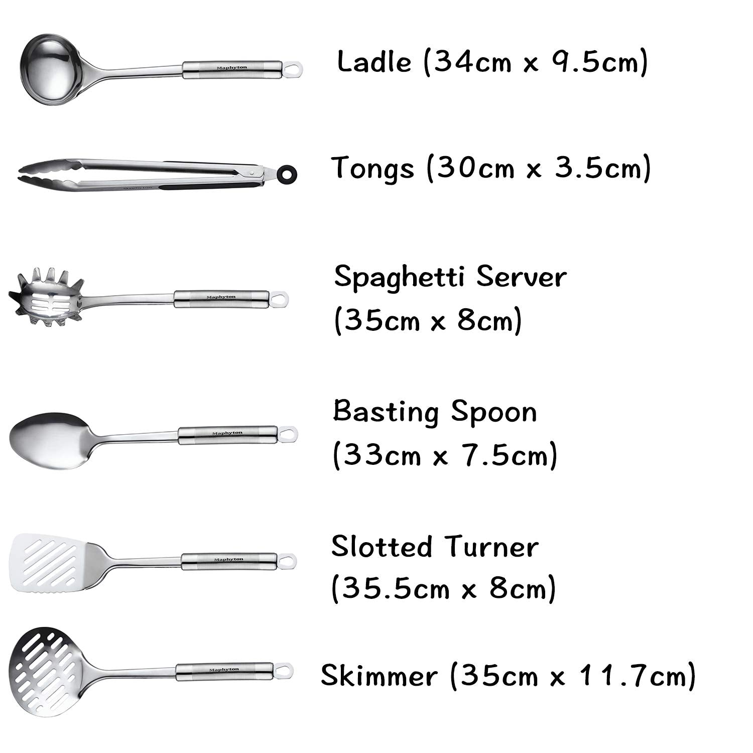 Maphyton tools spread flatlay showing all utensils for complete kitchen use
