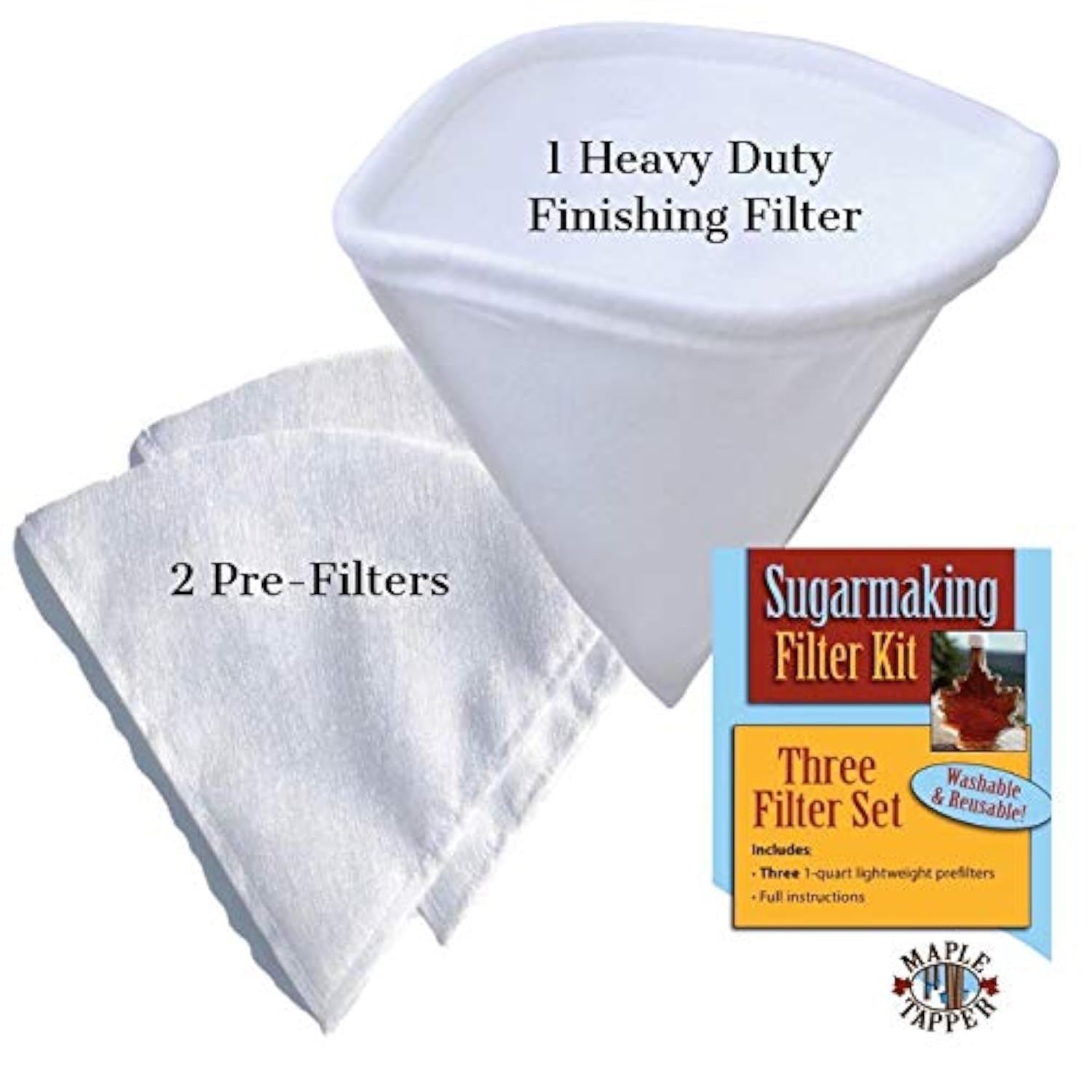 Maple Tapper front packaging showing full 3-piece filter set and benefits