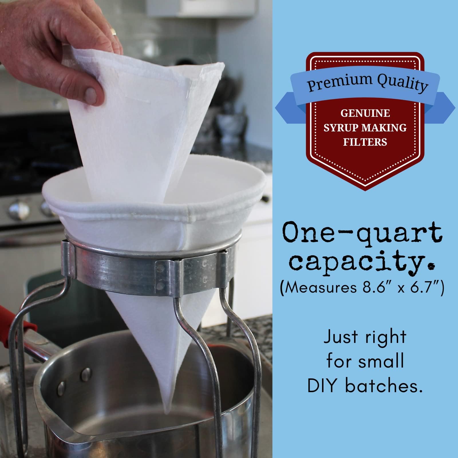 Maple Tapper beside a quart measuring cup demonstrating compact size