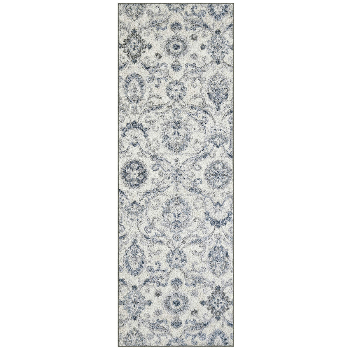 Maples Rugs front view of runner showing damask design and easy room upgrade