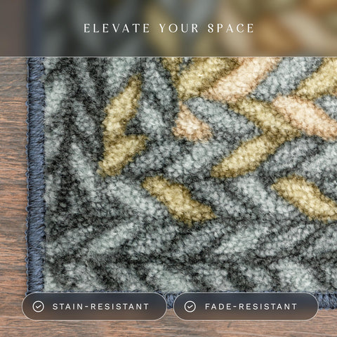 Maples Rugs Marion underside showing latex backing for slip resistance benefit