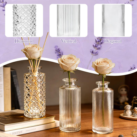 Mapoxy vases arranged as wedding centerpieces showing cohesive low-profile styling