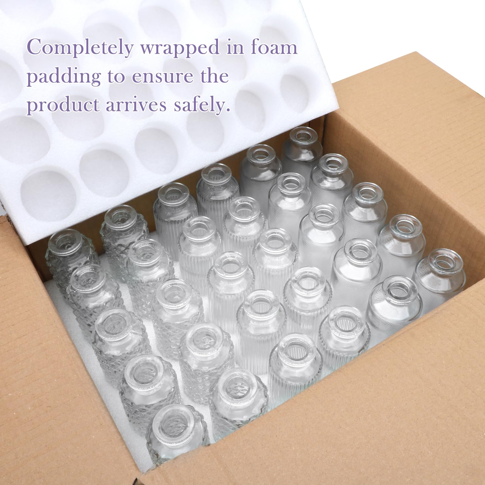 Mapoxy foam-padded packaging showing secure shipping to protect vases