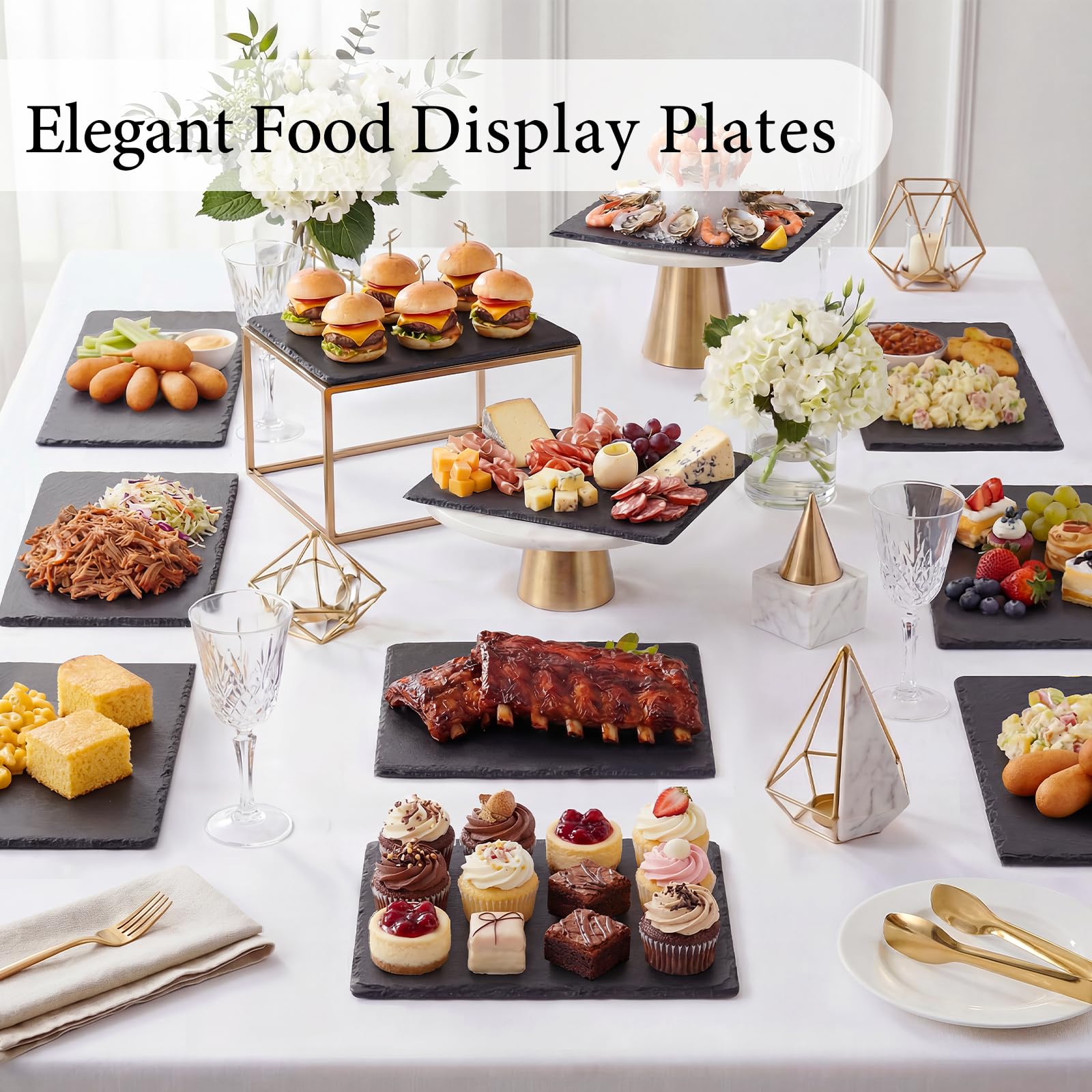 MAPRIAL sushi pieces presented on slate board enhancing contrast