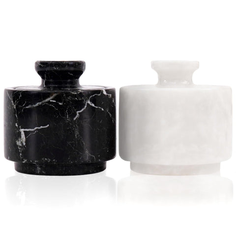 MARBLOUS KRAFTS front-packaging shows two marble salt cellars, stylish storage
