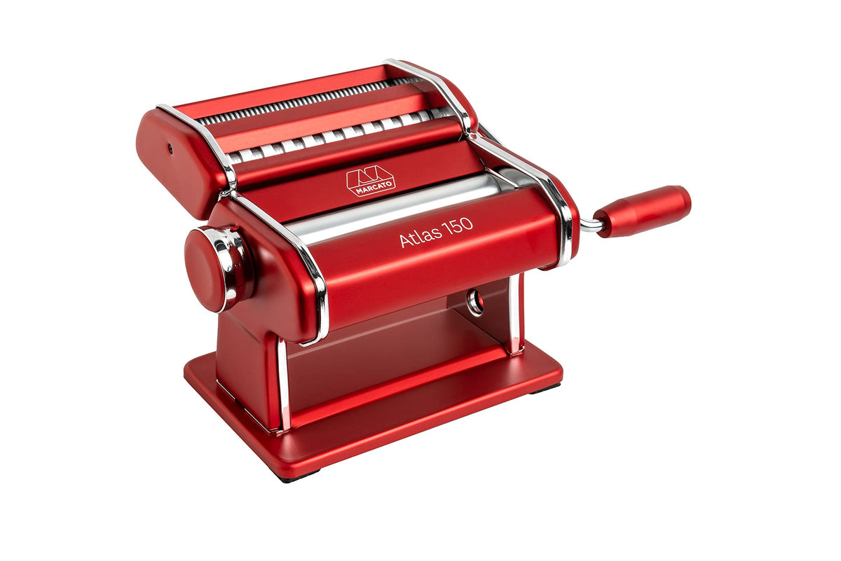 MARCATO Atlas 150 front view showing red finish and sturdy frame for durable use