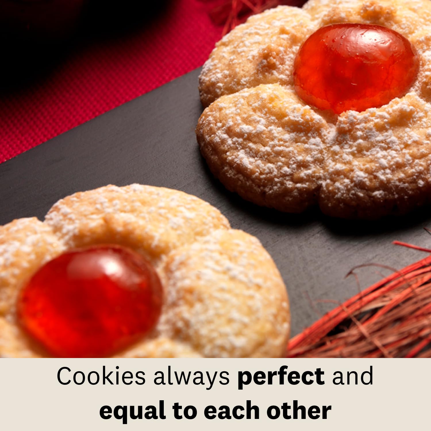 MARCATO lifestyle kitchen serving biscuits on plate showing bakery-quality results benefit