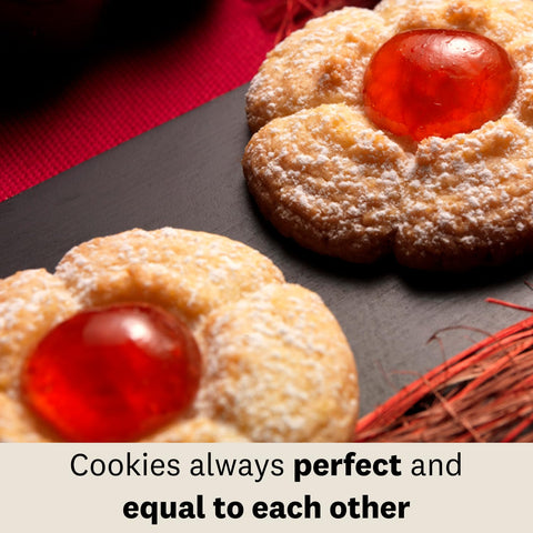 MARCATO lifestyle kitchen serving biscuits on plate showing bakery-quality results benefit