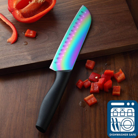 Marco Almond wooden butcher block on counter keeping knives safe and accessible