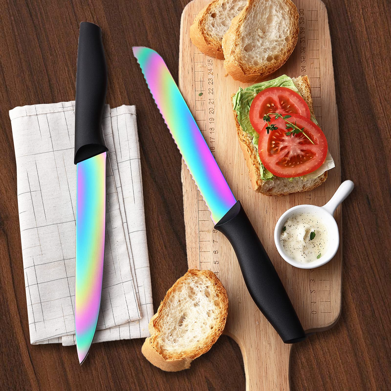Marco Almond chef knife in use chopping vegetables for efficient prep