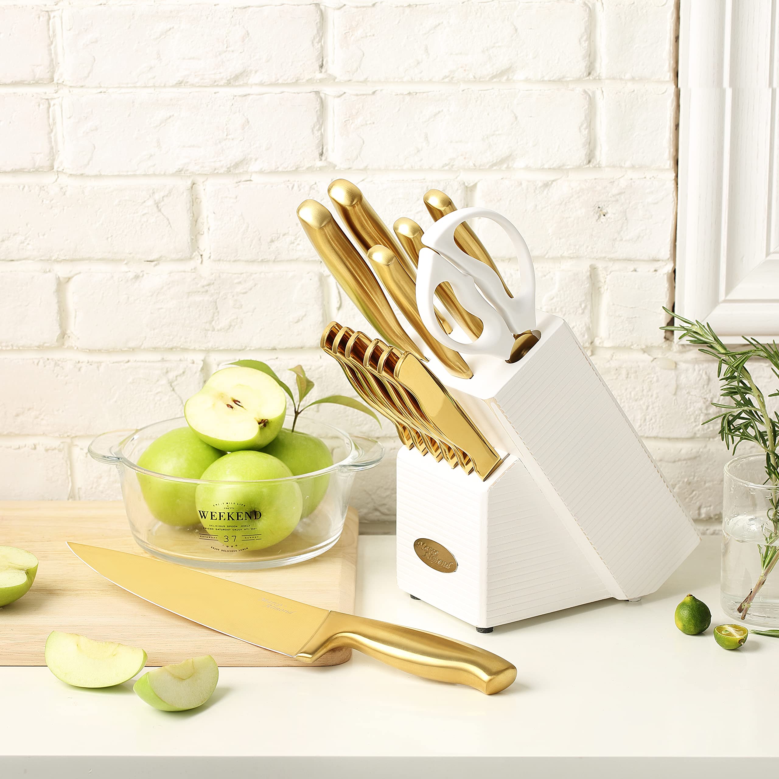 Marco Almond knives next to ruler showing size and scale for fit