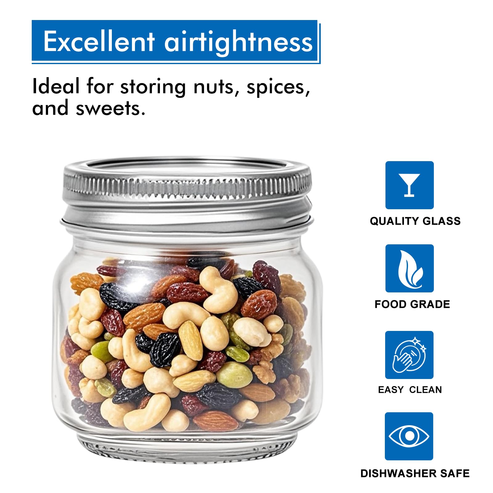 Maredash jar interior display highlighting thick glass and easy cleaning benefit