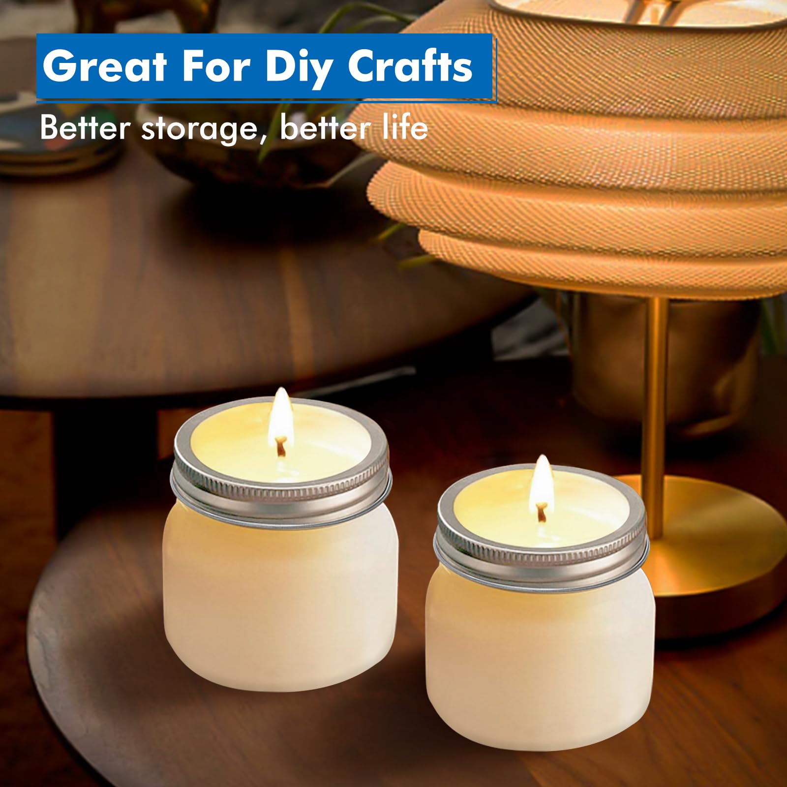 Maredash jars used as candle holders showing decorative versatility