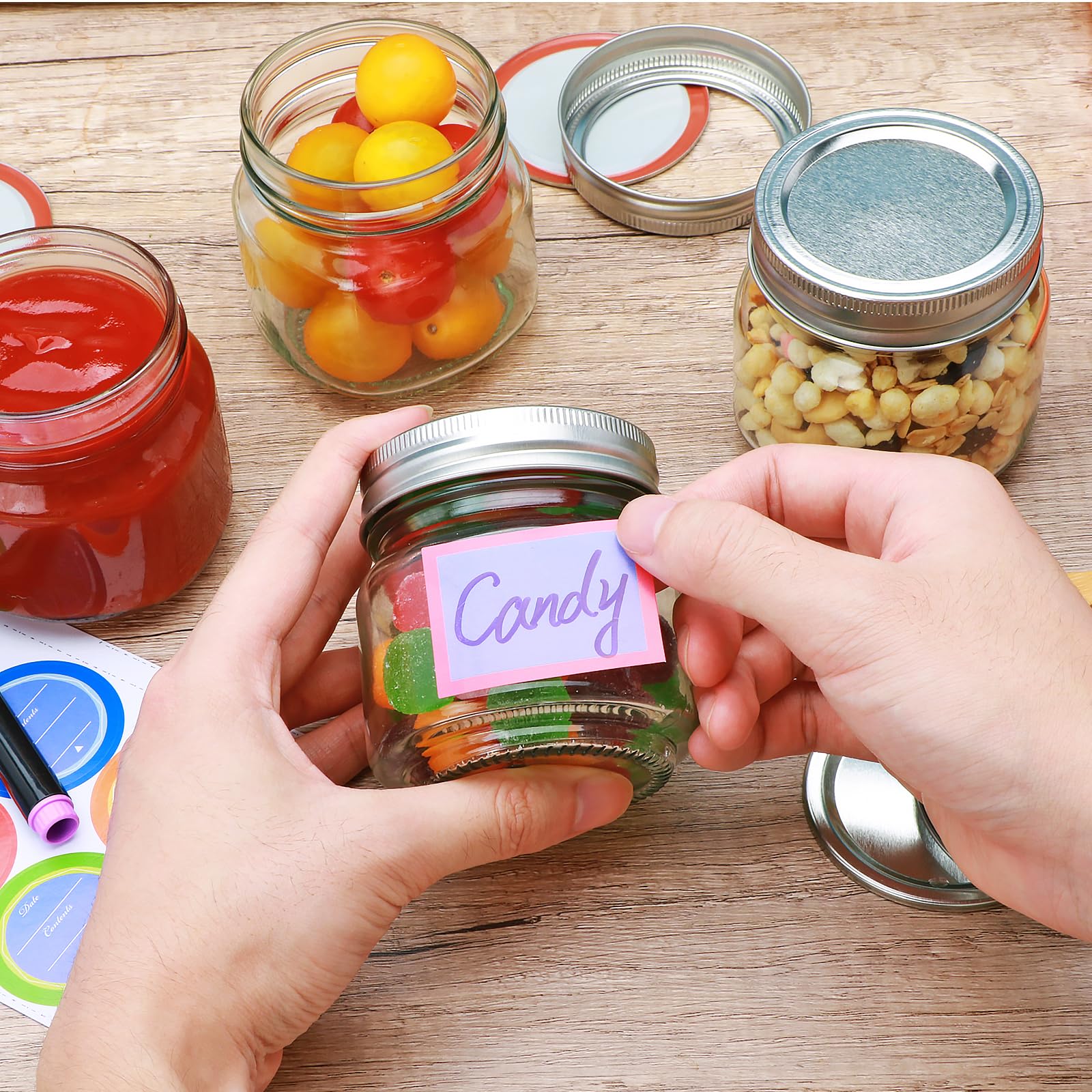 Maredash sticker sheets and pen demonstrating labeling convenience