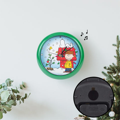 Mark Feldstein Peanuts clock detailed Snoopy and Charlie Brown illustration