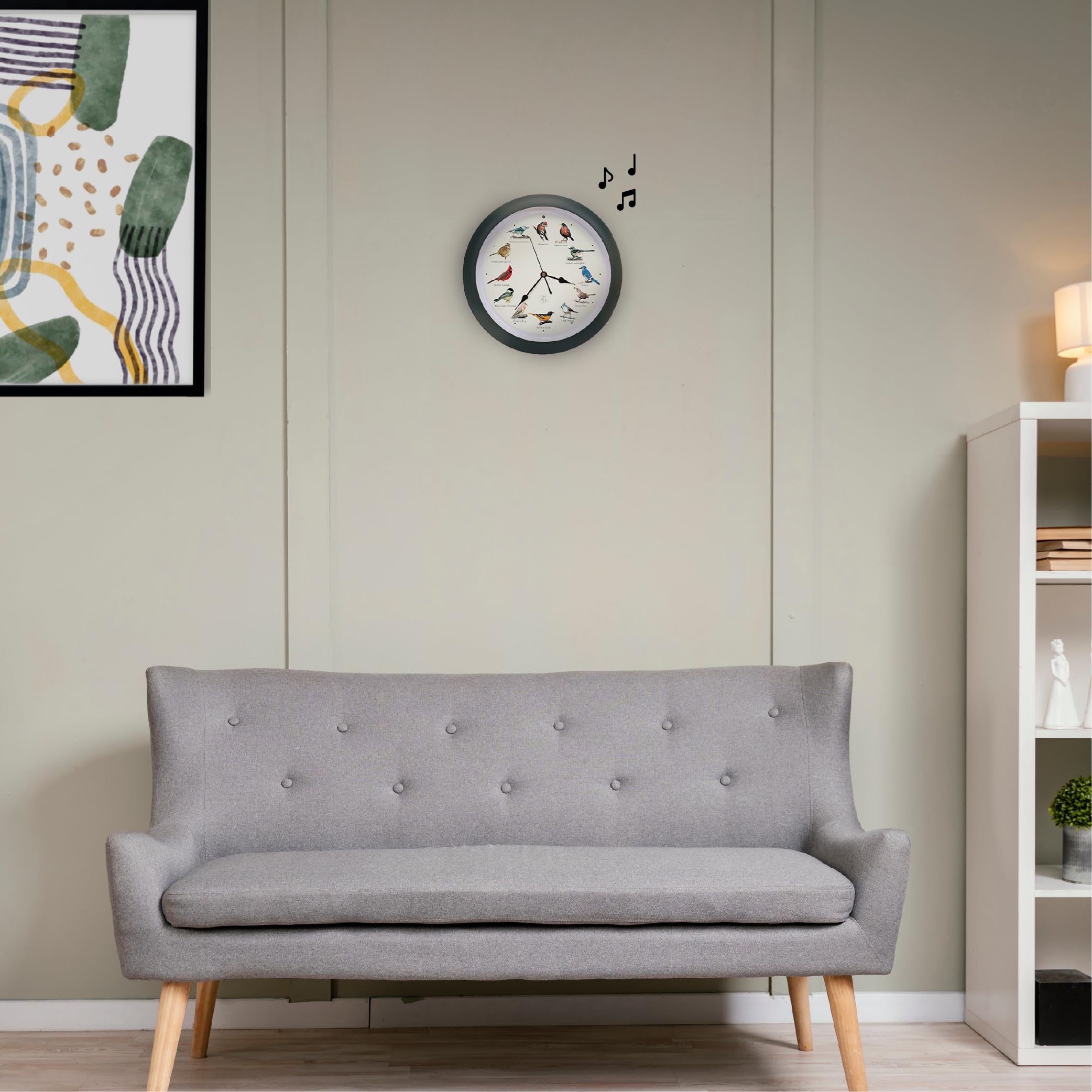 Mark Feldstein side profile showing clock depth and slim wall presence for neat mounting