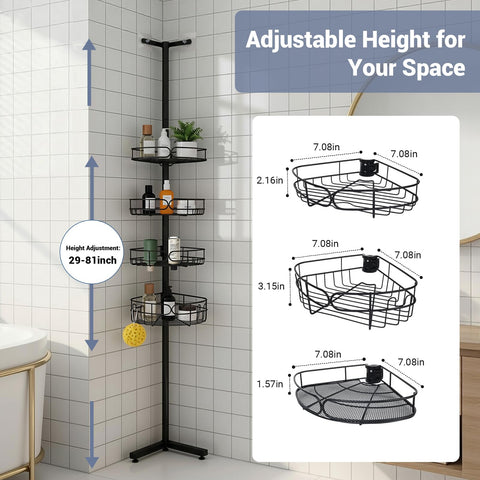 Marovitax adjustable pole assembled to preferred height for accessibility