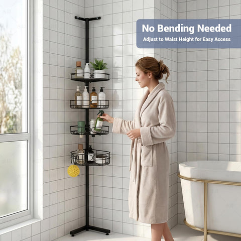 Marovitax mesh shelf holding razor and soap for organized drying