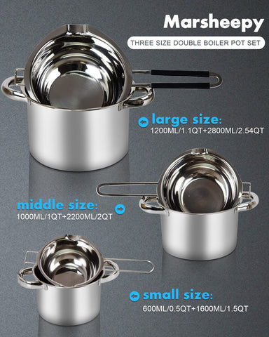 Marsheepy pots beside measuring cup showing scale and capacity for meal planning
