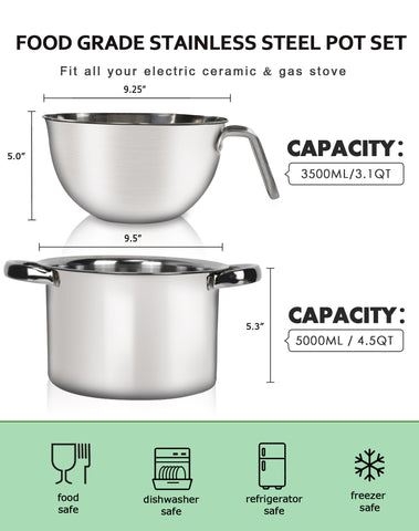 Marsheepy stovetop pot in use boiling water, safe on open flame benefit
