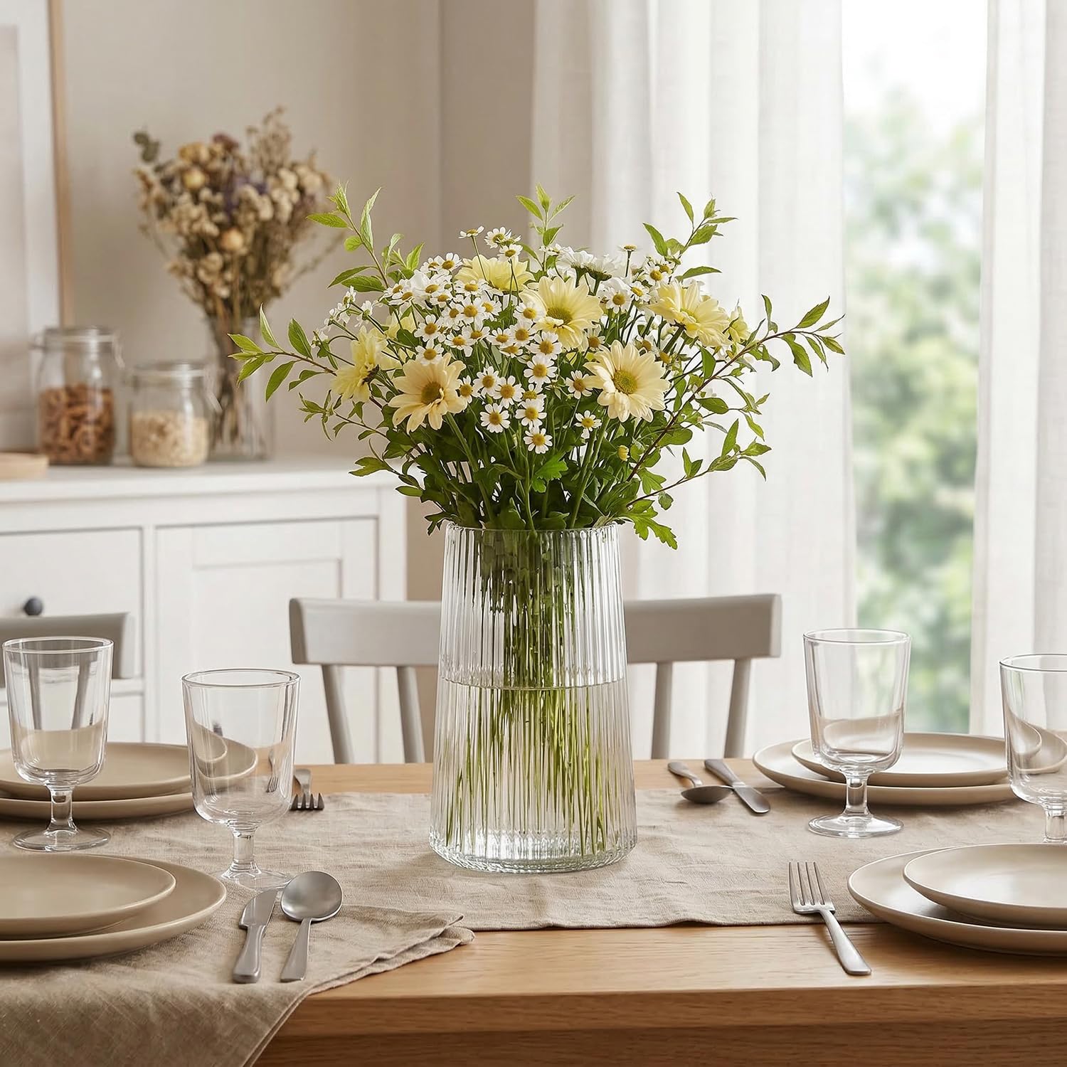 MARTAGE vase on dining table setting enhancing decor and cohesion