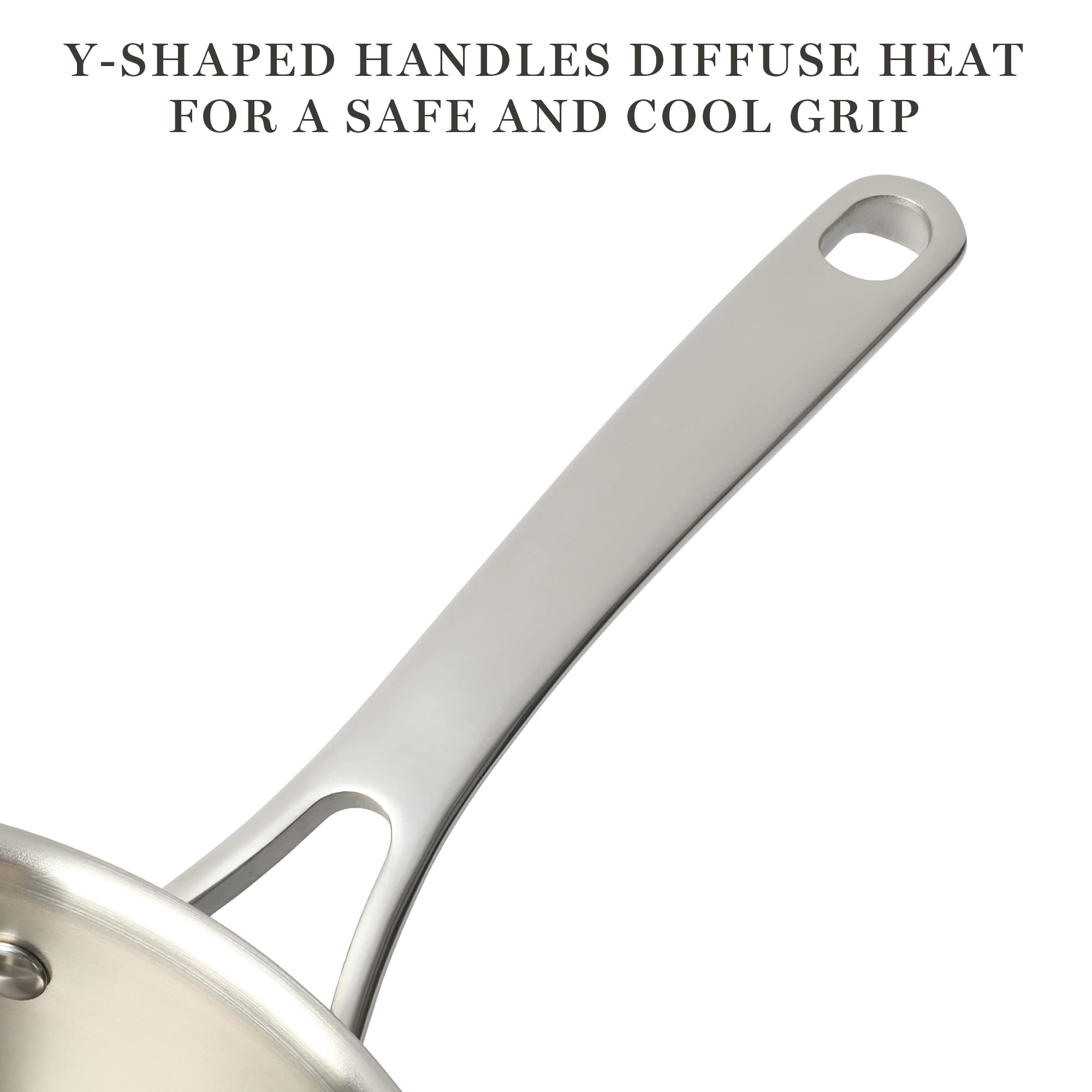 Martha Stewart Castelle complete set arranged on stovetop demonstrating induction and stovetop compatibility