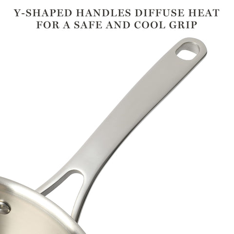 Martha Stewart Castelle complete set arranged on stovetop demonstrating induction and stovetop compatibility