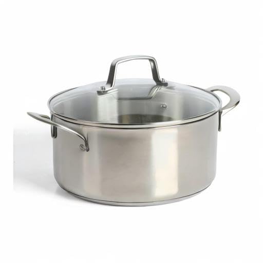 Martha Stewart Castelle beside common kitchen items to show 5-quart size and serving capacity