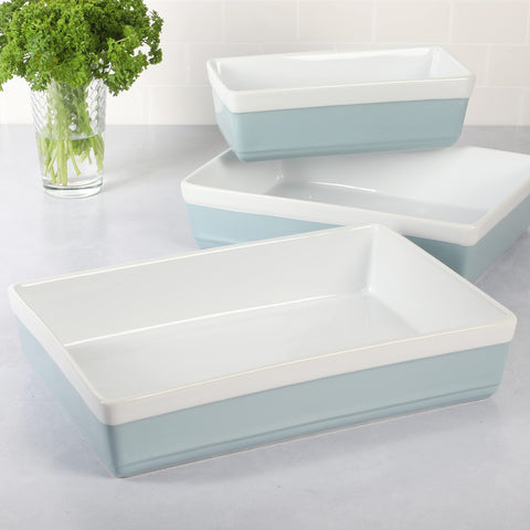 Martha Stewart close-up of smooth glazed interior for easy food release and cleaning