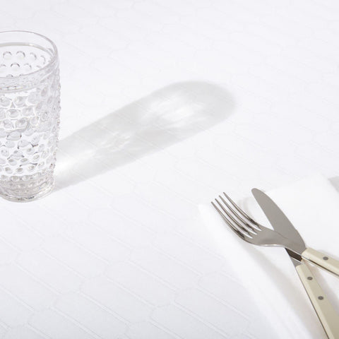 Martha Stewart table setting with honeycomb cloth and plates benefit: elegant dining backdrop