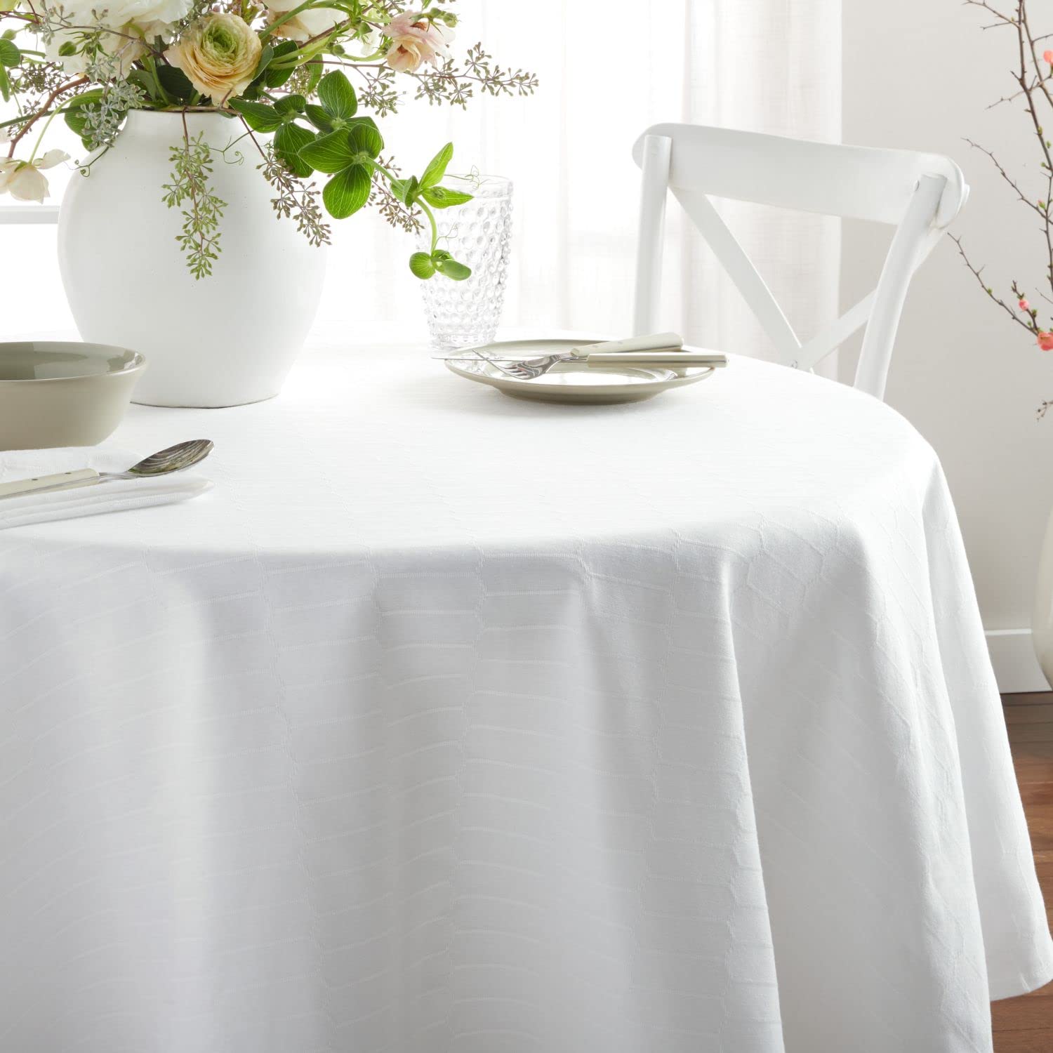 Martha Stewart close-up of honeycomb weave showing texture benefit: subtle depth and durability