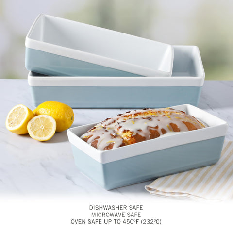 Martha Stewart casserole in use on dining table for attractive oven-to-table serving