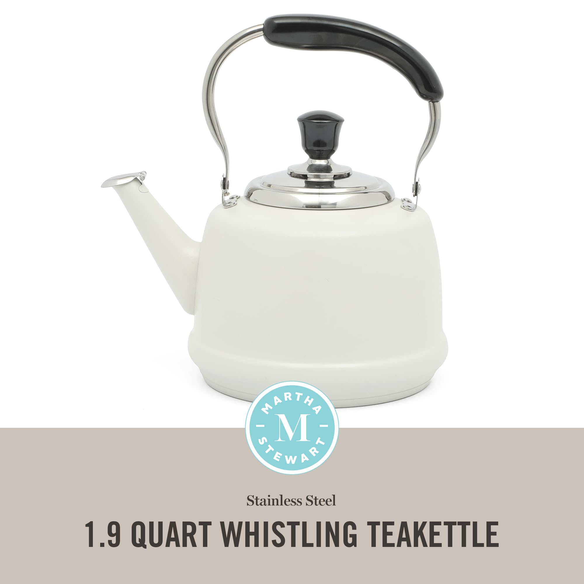 Martha Stewart Kingstree spout detail demonstrating controlled pour and drip reduction benefit