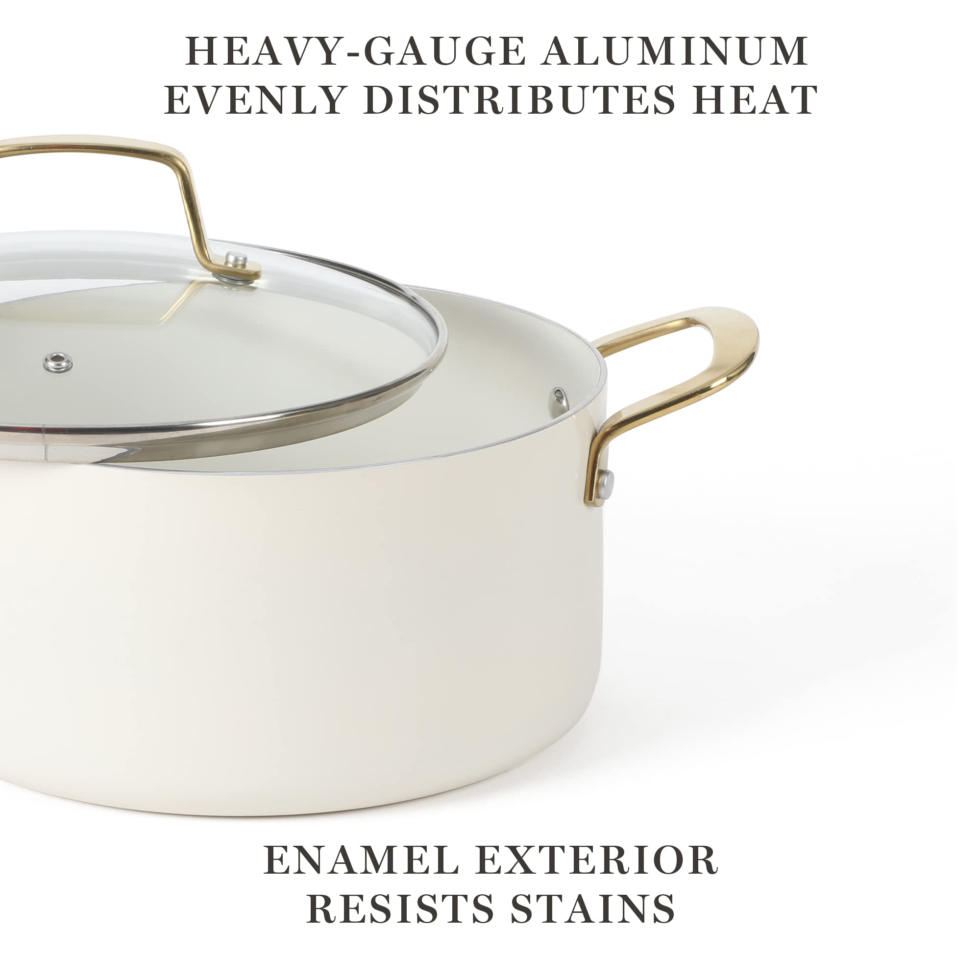Martha Stewart enamel exterior detail demonstrating stain-resistant finish benefit