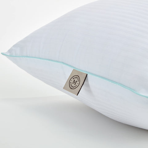 Martha Stewart pillow satin piping and label detail enhancing premium finish