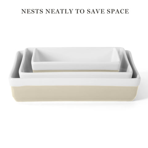 Martha Stewart casserole on table styled for serving with appealing presentation