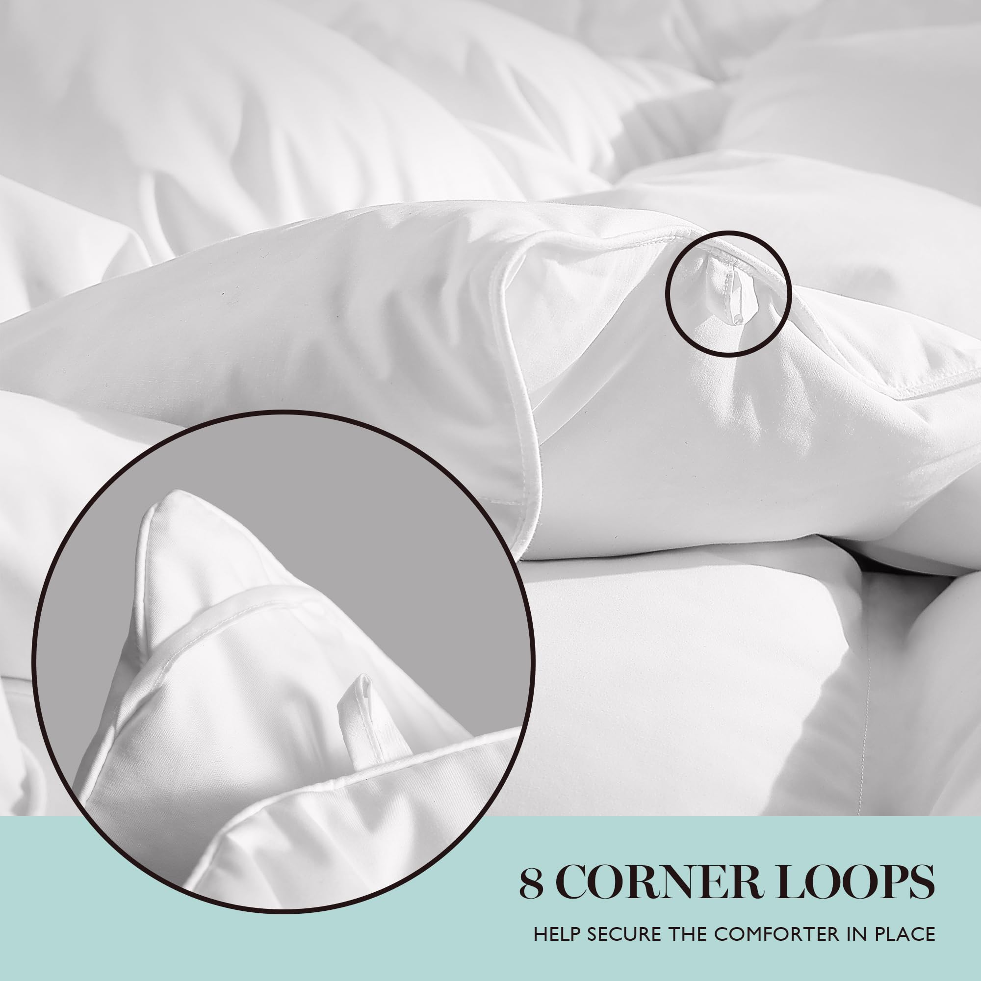 Martha Stewart queen and king comforters side-by-side showing size difference for correct fit