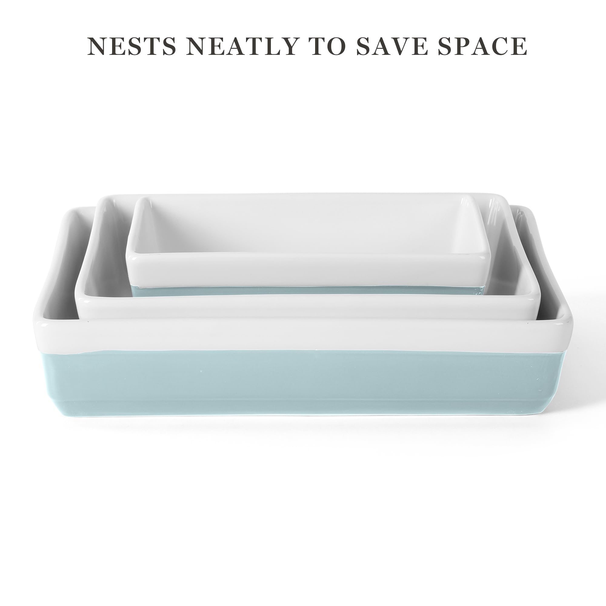 Martha Stewart size comparison with kitchen utensil illustrating the three included sizes
