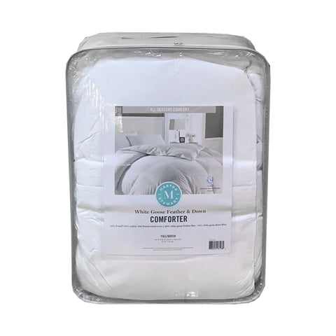 Martha Stewart queen comforter displayed on standard bed for accurate size and coverage reference